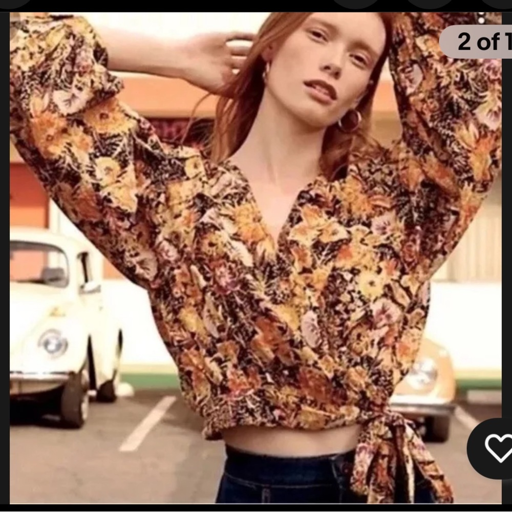 Free People Party playlist wrap blouse